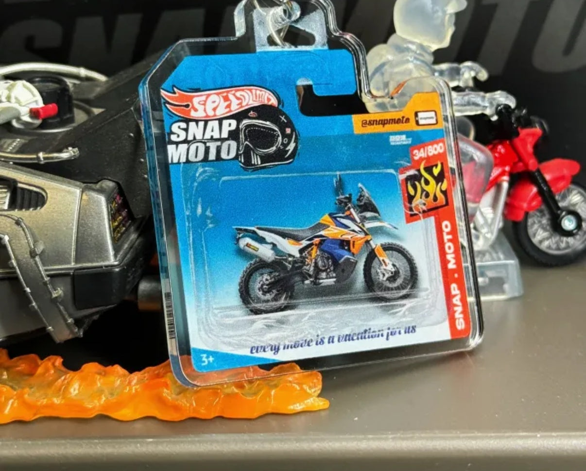 The Pocket Garage: 1:64 Scale Blister Pack Key Tag Keychain for KTM 790ADV