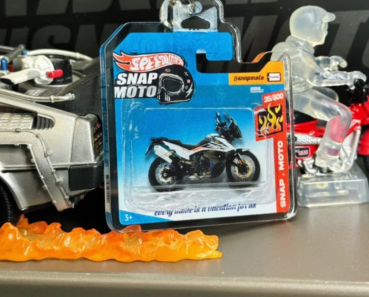 The Pocket Garage: 1:64 Scale Blister Pack Key Tag Keychain for KTM 790ADV