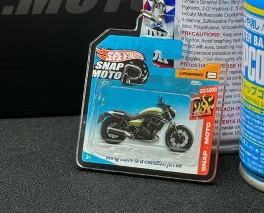 The Pocket Garage: 1:64 Scale Blister Pack Key Tag Keychain for Kawasaki ELIMINATOR500