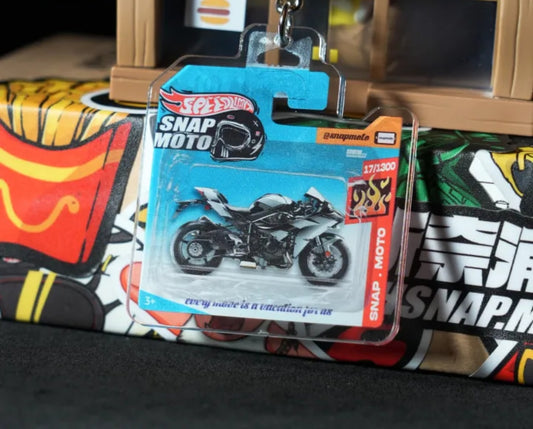 The Pocket Garage: 1:64 Scale Blister Pack Key Tag Keychain for Kawasaki H2