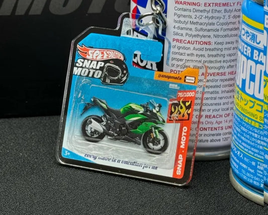 The Pocket Garage: 1:64 Scale Blister Pack Key Tag Keychain for Kawasaki NINJA1000SX