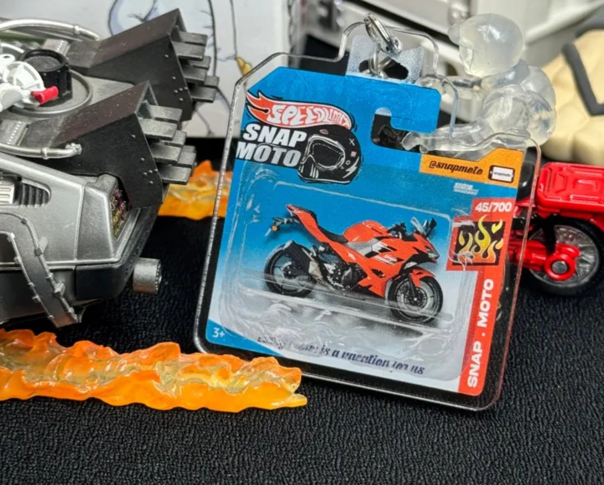 The Pocket Garage: 1:64 Scale Blister Pack Key Tag Keychain for Kawasaki NINJA400