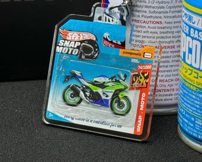 The Pocket Garage: 1:64 Scale Blister Pack Key Tag Keychain for Kawasaki NINJA500