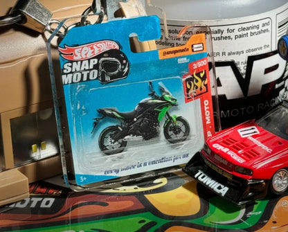 The Pocket Garage: 1:64 Scale Blister Pack Key Tag Keychain for Kawasaki Versys650