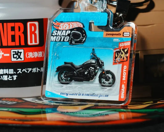 The Pocket Garage: 1:64 Scale Blister Pack Key Tag Keychain for Kawasaki Vulcan 650