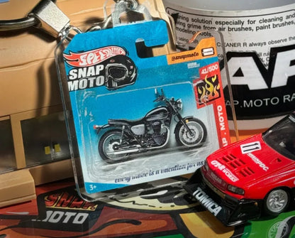 The Pocket Garage: 1:64 Scale Blister Pack Key Tag Keychain for Kawasaki W800