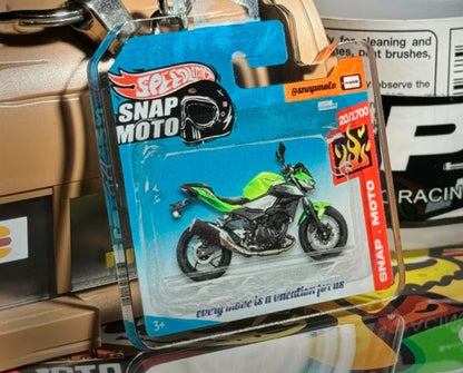 The Pocket Garage: 1:64 Scale Blister Pack Key Tag Keychain for Kawasaki Z500