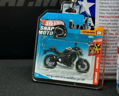 The Pocket Garage: 1:64 Scale Blister Pack Key Tag Keychain for Kawasaki Z650