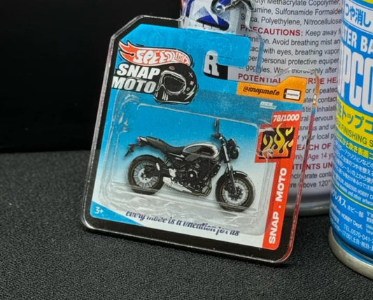 The Pocket Garage: 1:64 Scale Blister Pack Key Tag Keychain for Kawasaki Z650RS