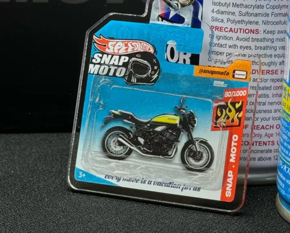 The Pocket Garage: 1:64 Scale Blister Pack Key Tag Keychain for Kawasaki Z900RS