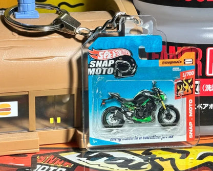 The Pocket Garage: 1:64 Scale Blister Pack Key Tag Keychain for Kawasaki Z900