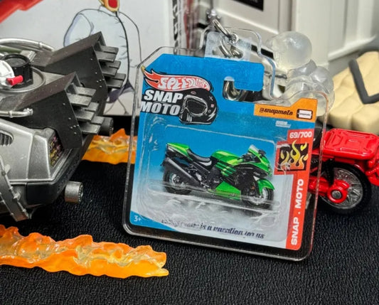 The Pocket Garage: 1:64 Scale Blister Pack Key Tag Keychain for Kawasaki ZX14R