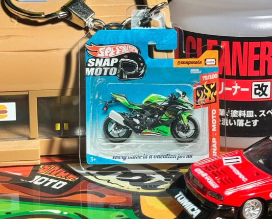 The Pocket Garage: 1:64 Scale Blister Pack Key Tag Keychain for Kawasaki ZX4R