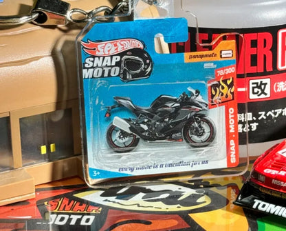 The Pocket Garage: 1:64 Scale Blister Pack Key Tag Keychain for Kawasaki ZX4R