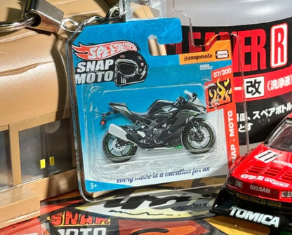The Pocket Garage: 1:64 Scale Blister Pack Key Tag Keychain for Kawasaki ZX4R