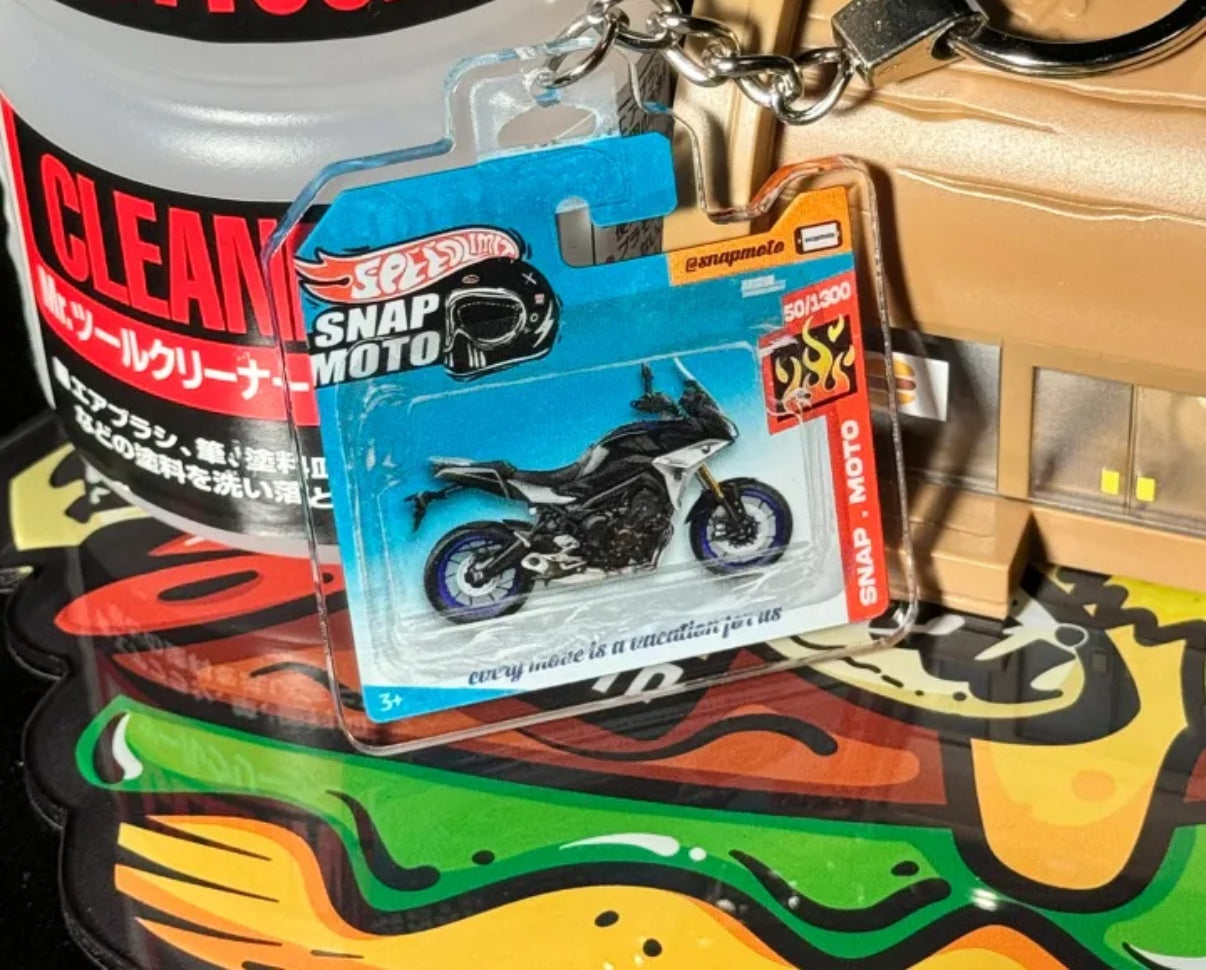 The Pocket Garage: 1:64 Scale Blister Pack Key Tag Keychain for Yamaha Tracer 900 GT