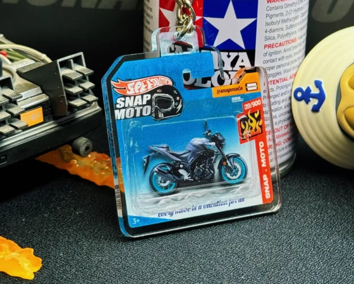 The Pocket Garage: 1:64 Scale Blister Pack Key Tag Keychain for Yamaha MT03