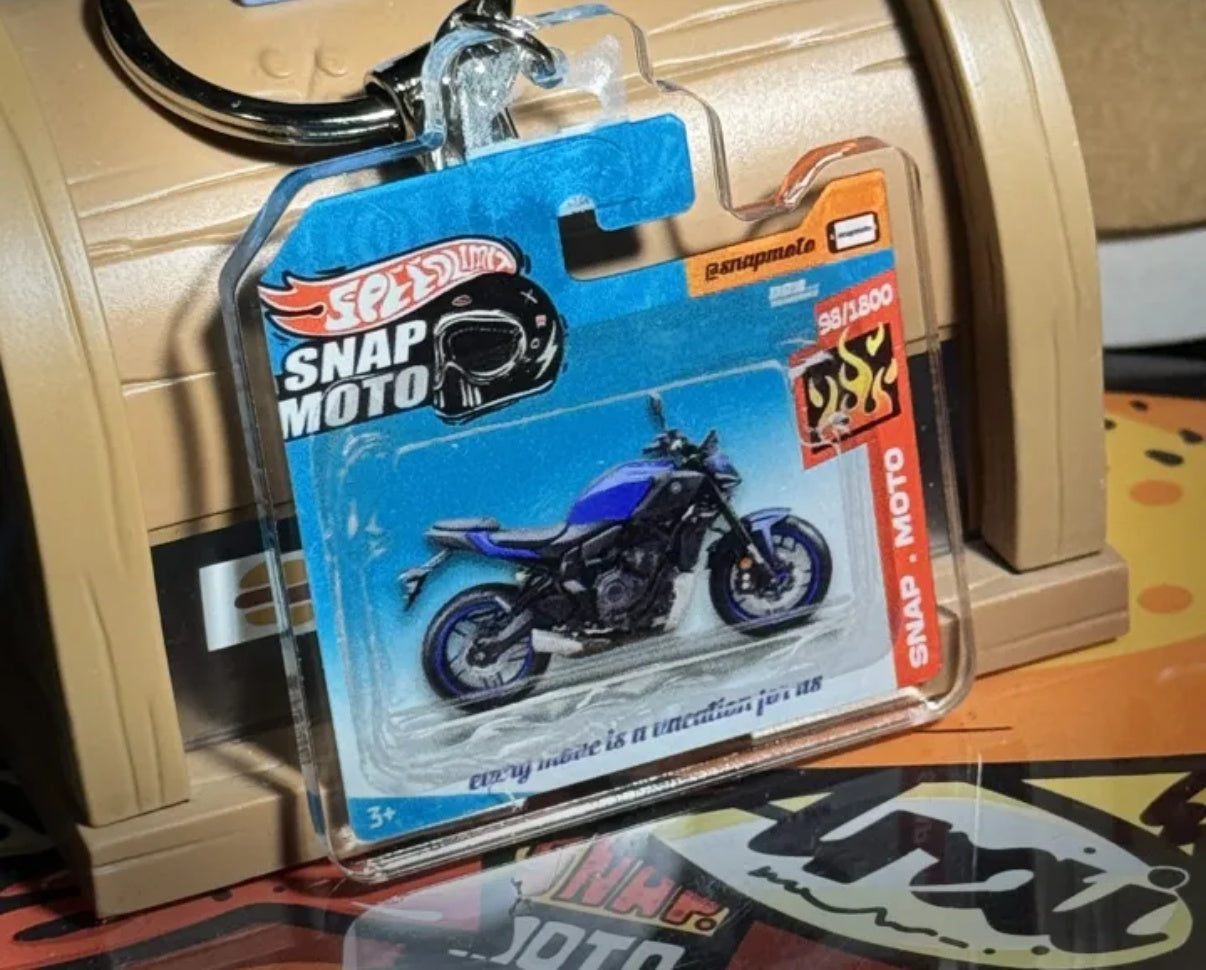 The Pocket Garage: 1:64 Scale Blister Pack Key Tag Keychain for Yamaha MT07