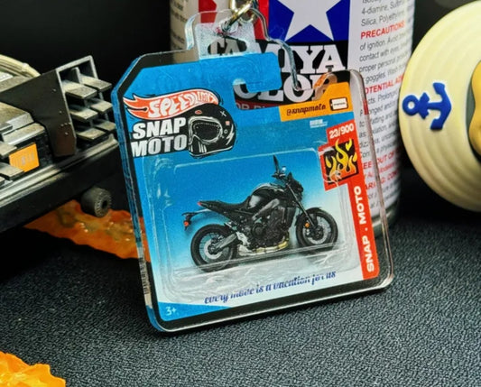 The Pocket Garage: 1:64 Scale Blister Pack Key Tag Keychain for Yamaha MT09