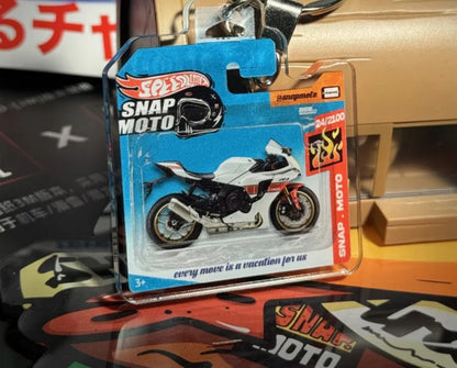 The Pocket Garage: 1:64 Scale Blister Pack Key Tag Keychain for Yamaha R1