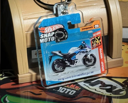 The Pocket Garage: 1:64 Scale Blister Pack Key Tag Keychain for Yamaha R3