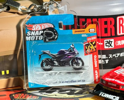 The Pocket Garage: 1:64 Scale Blister Pack Key Tag Keychain for Yamaha R3