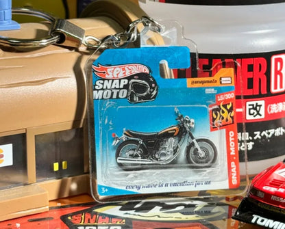 The Pocket Garage: 1:64 Scale Blister Pack Key Tag Keychain for Yamaha SR400