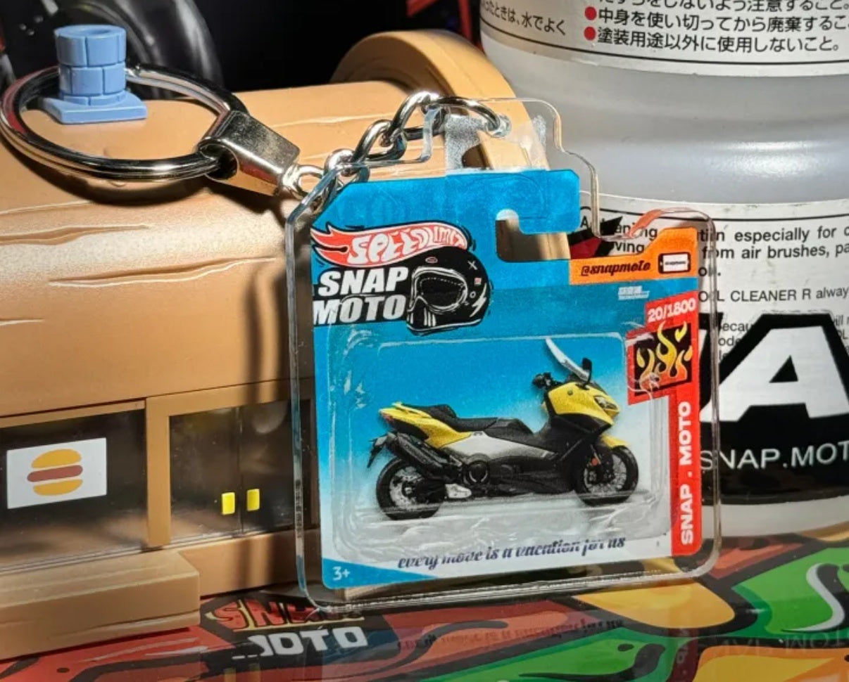 The Pocket Garage: 1:64 Scale Blister Pack Key Tag Keychain for Yamaha TMAX