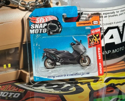 The Pocket Garage: 1:64 Scale Blister Pack Key Tag Keychain for Yamaha TMAX