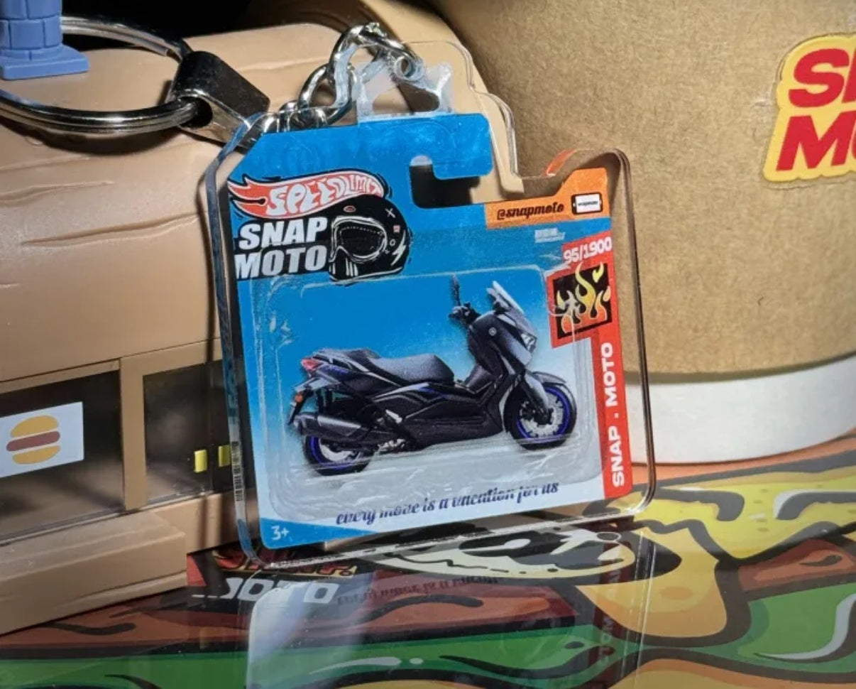 The Pocket Garage: 1:64 Scale Blister Pack Key Tag Keychain for Yamaha XMAX