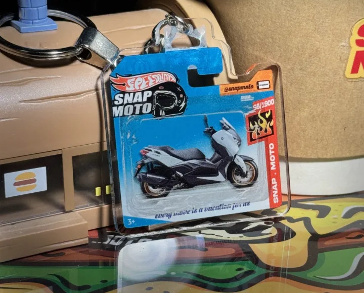 The Pocket Garage: 1:64 Scale Blister Pack Key Tag Keychain for Yamaha XMAX