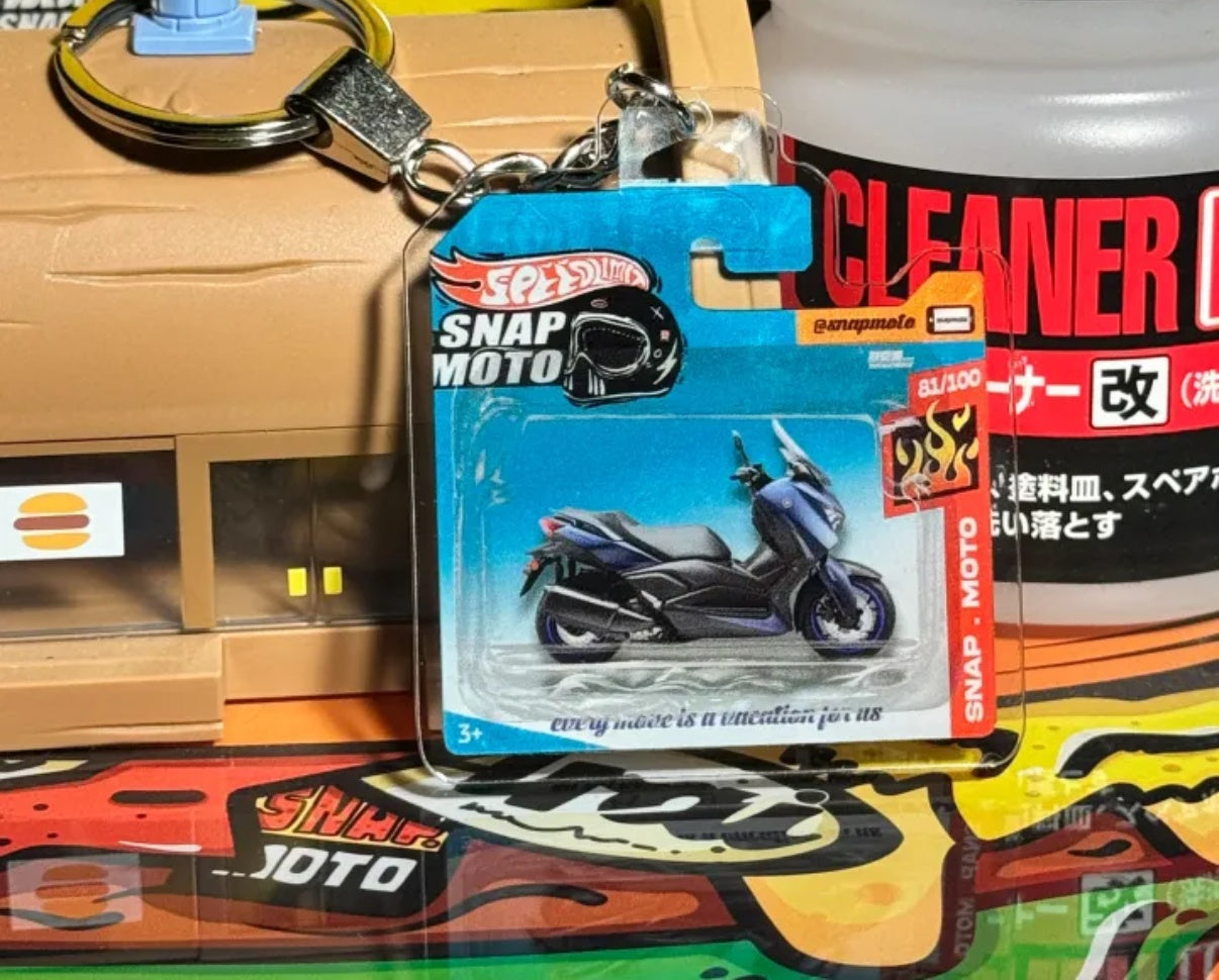 The Pocket Garage: 1:64 Scale Blister Pack Key Tag Keychain for Yamaha XMAX