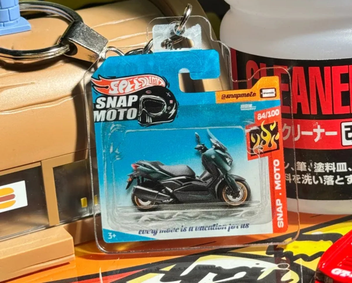 The Pocket Garage: 1:64 Scale Blister Pack Key Tag Keychain for Yamaha XMAX