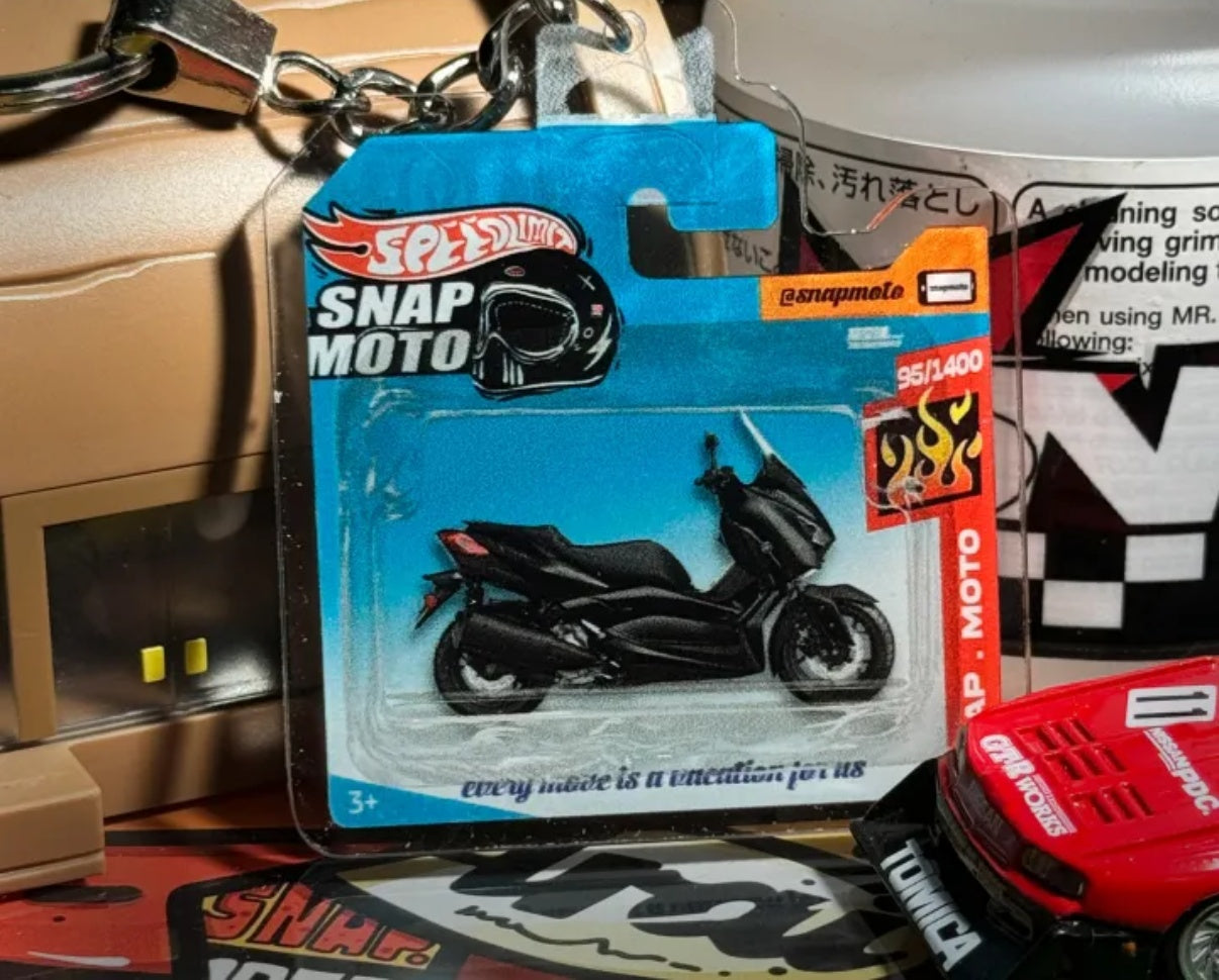 The Pocket Garage: 1:64 Scale Blister Pack Key Tag Keychain for Yamaha XMAX