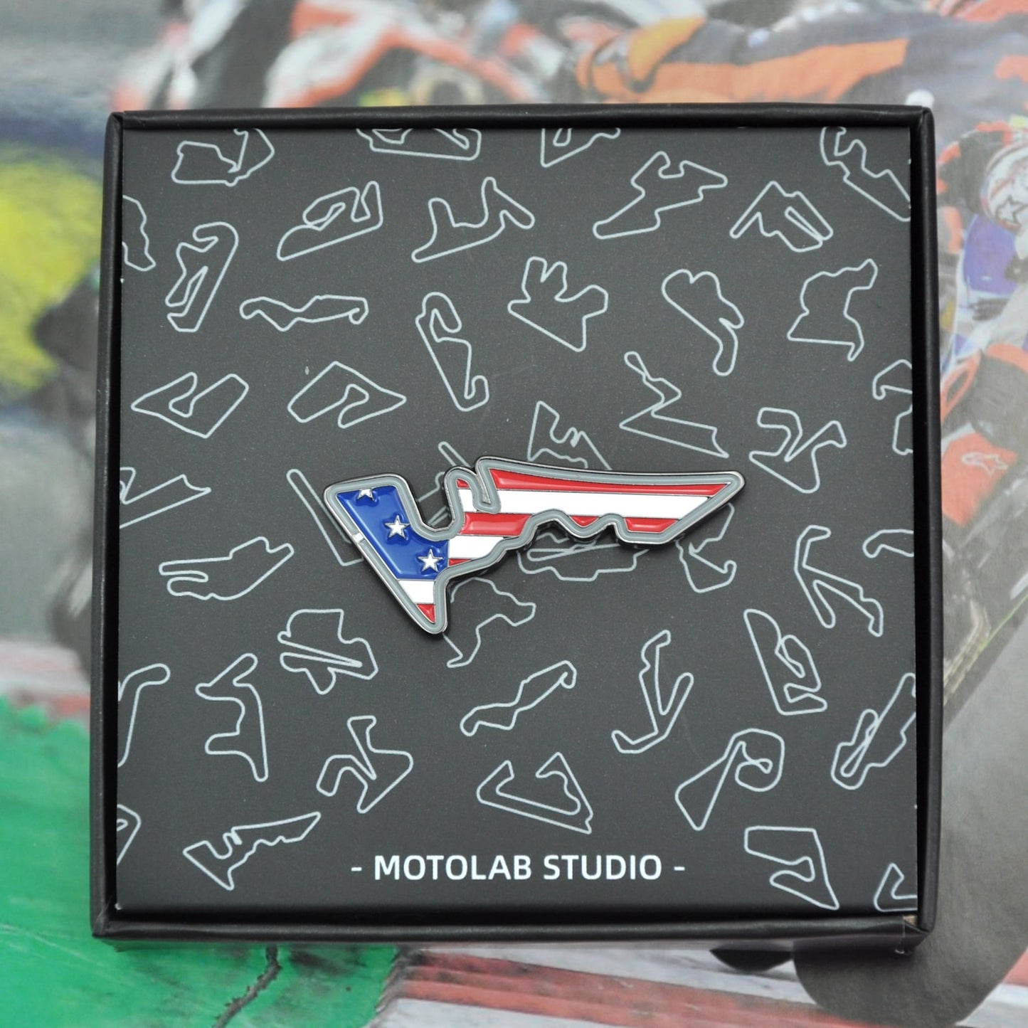 Circuit of the Americas Enamel Pin: F1 MotoGP Racing Track Badge