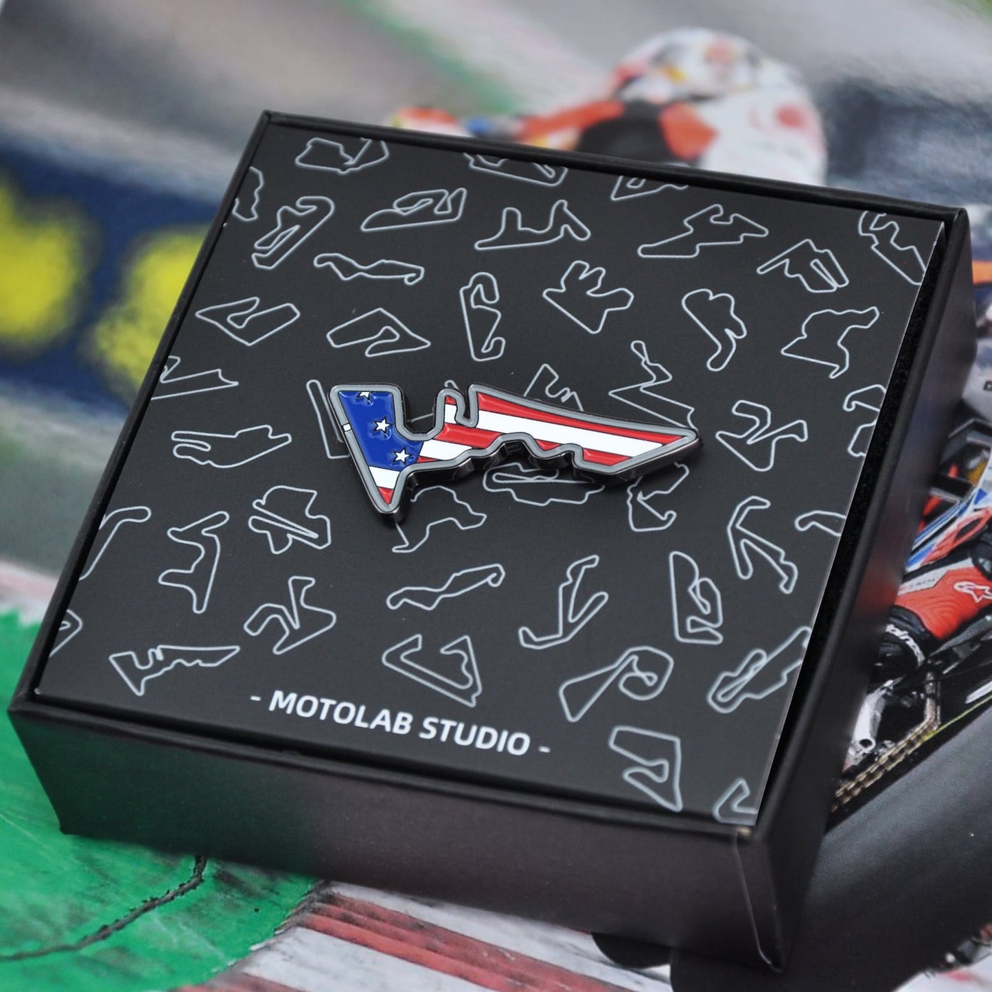 Circuit of the Americas Enamel Pin: F1 MotoGP Racing Track Badge