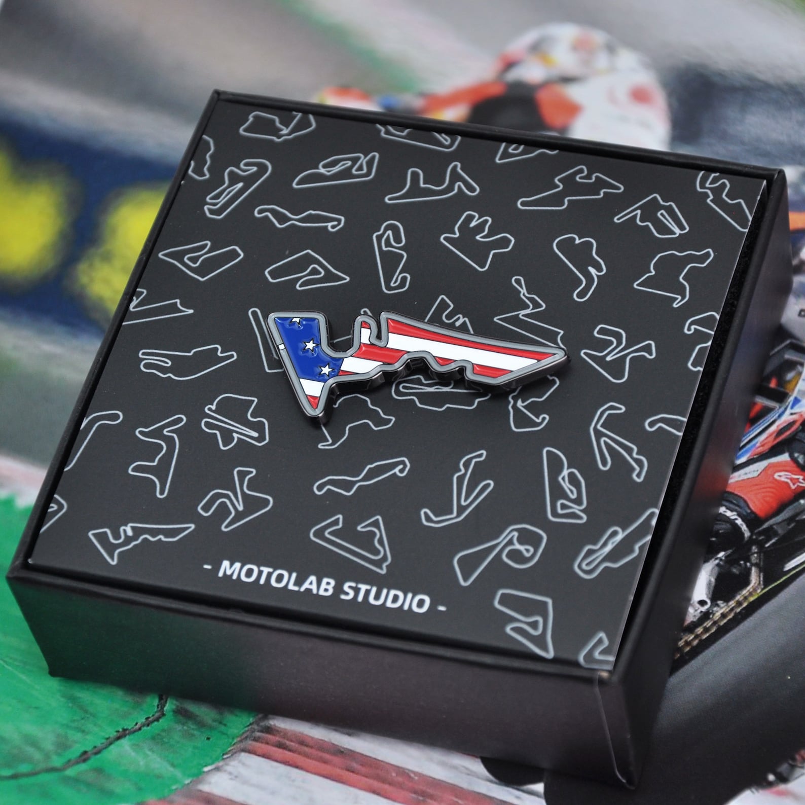 Circuit of the Americas Enamel Pin: F1 MotoGP Racing Track Badge