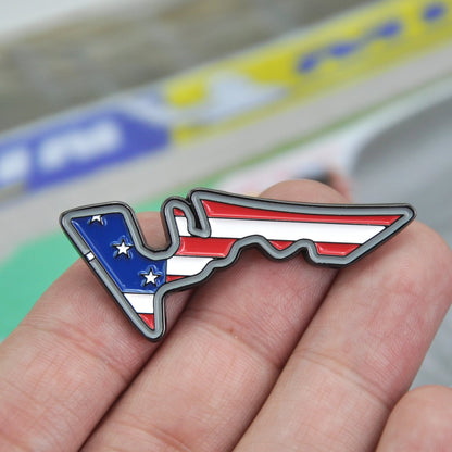 Circuit of the Americas Enamel Pin: F1 MotoGP Racing Track Badge