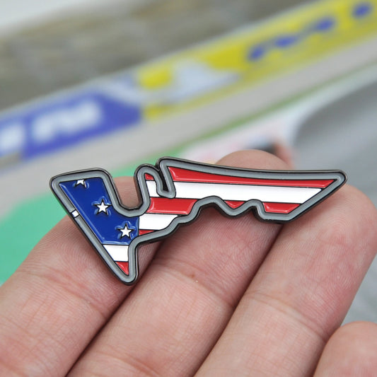Circuit of the Americas Enamel Pin: F1 MotoGP Racing Track Badge